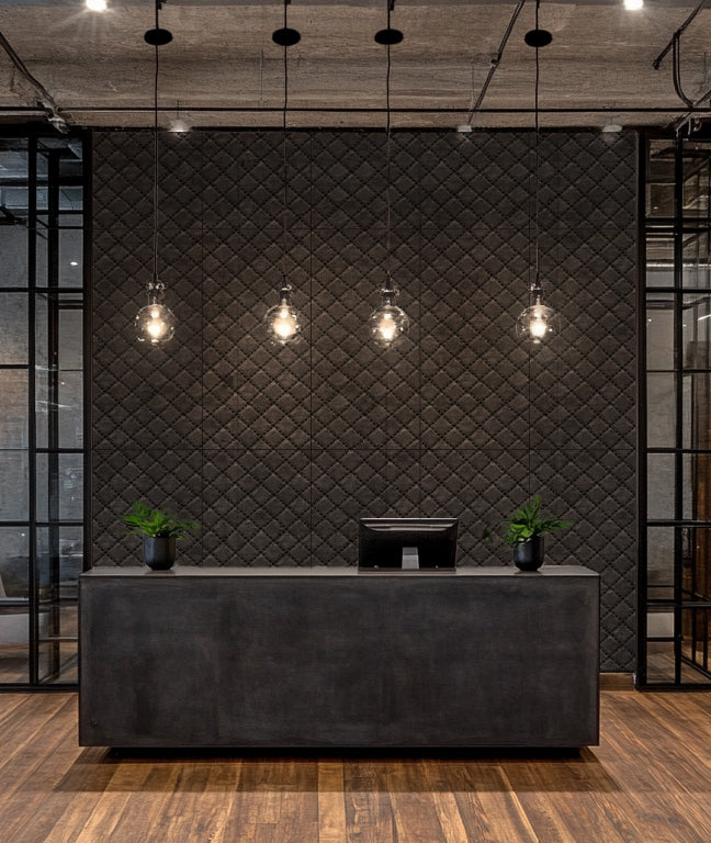 Black Pattern Leather